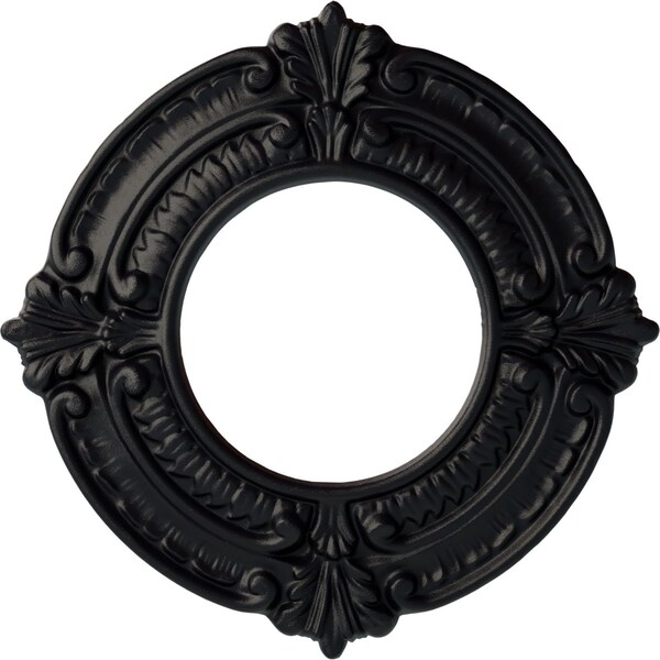 Ekena Millwork Benson Ceiling Medallion (Fits Canopies up to 4 1/8"), 9"OD x 4 1/8"ID x 5/8"P, Steel Gray CM09BNSGS - main